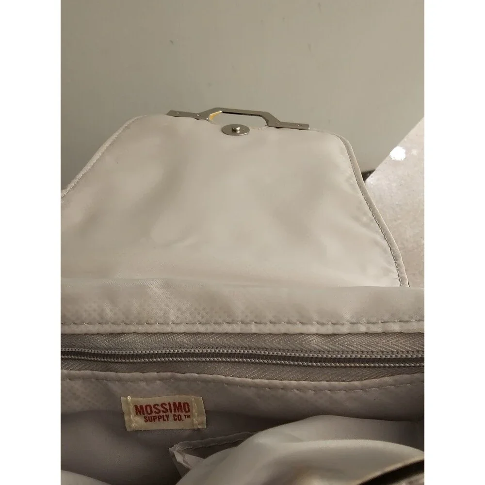 Mossimo Backpack Womens  Gray Faux Leathe  With Adjustable Straps Magnetic Flap